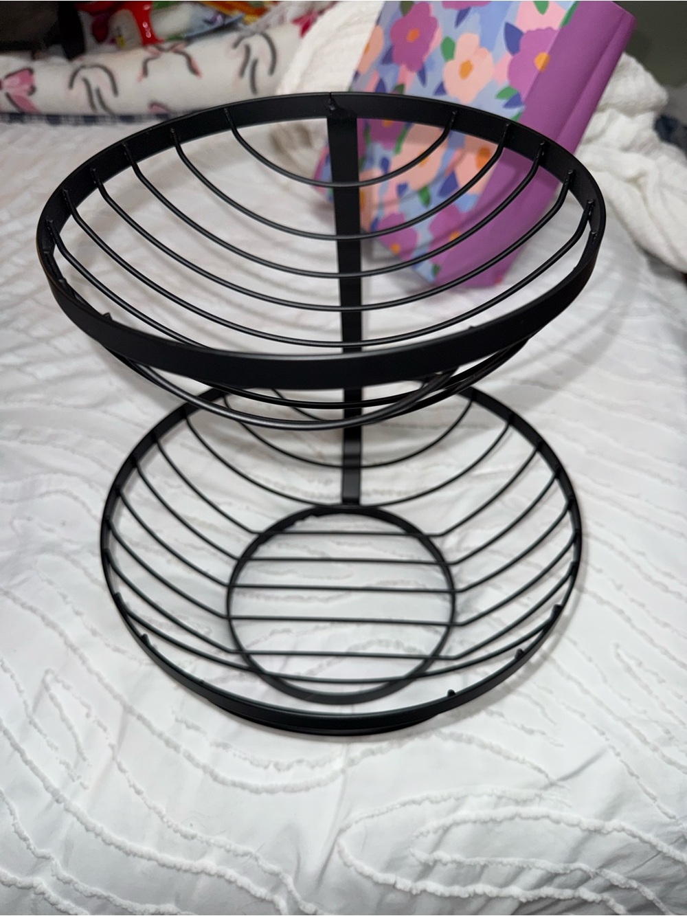 Black Two-Tier Wire Fruit & Snack Basket - Brand